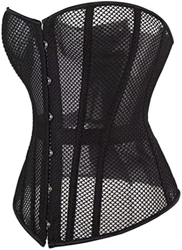 Black Corset Top for Women Strapless Mesh Bustier Sexy Corset Tops for Women Party Club Halloween Costume