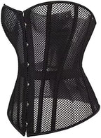 Black Corset Top for Women Strapless Mesh Bustier Sexy Corset Tops for Women Party Club Halloween Costume