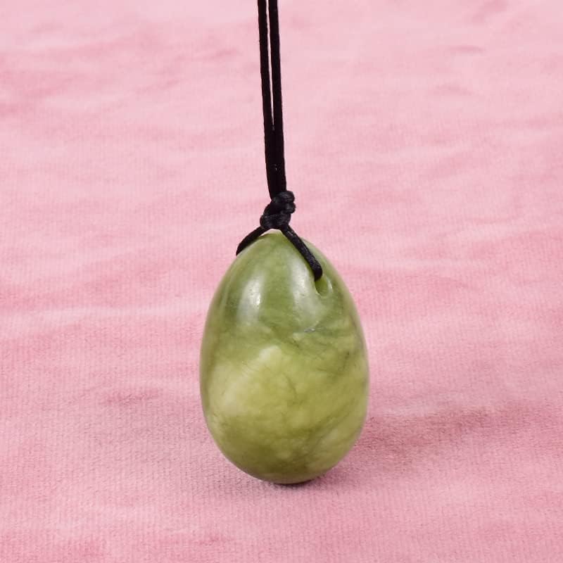 Yoni Egg Natural Stone Kegel Ball Crystal Rose Quartz Jade Tool,40x25 Helu Jade