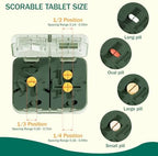 Pill Cutter Splitter for Small and Tiny Pills with Centering Device & Storage Box, 3-in-1 Tool for 1/2, 1/3, 1/4 Pills Splitter, Travel & Daily Organizer for Small and Large Tablets