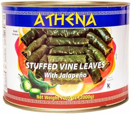 Athena Grape and Vine Stuffed Leaves (Stuffed Vine Leaves) with Jalepeno