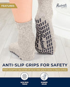 Pembrook 6 Pairs Diabetic Ankle Socks for Men & Women with Grips - 12 Colors Neuropathy Socks for Men | Non Slip | Edema