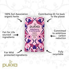 Pukka Organic Tea Bags, Elderberry & Echinacea Herbal Tea, Perfect for Wellness Support, 20 Count (Pack of 3) 60 Tea Bags