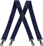 Men’s Suspenders Swivel Hooks X Back Susspenders with 4 Heavy Duty Braces Belt Snaps Loops