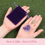 Amethyst Heart Cluster Natural Healing Crystals and Stones Geodes Valentine's Day Gifts for Women Purple Room Decor Gemstones