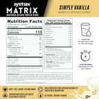 Syntrax Nutrition Matrix - Sustained-Release Protein Blend, Simply Vanilla 5 lbs. Real Vanilla Bean Specks
