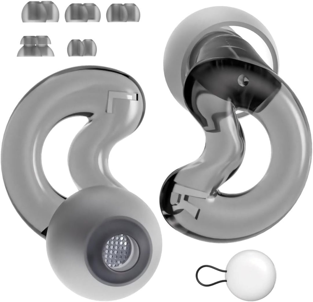 Ear Plugs for Noise Reduction - Discreet,Clear Speech Earplugs for Noise Sensitivity - 33dB Background Sound Relief Ear Stopper with Case for Overstimulated Parenting,Social Gathering,Work