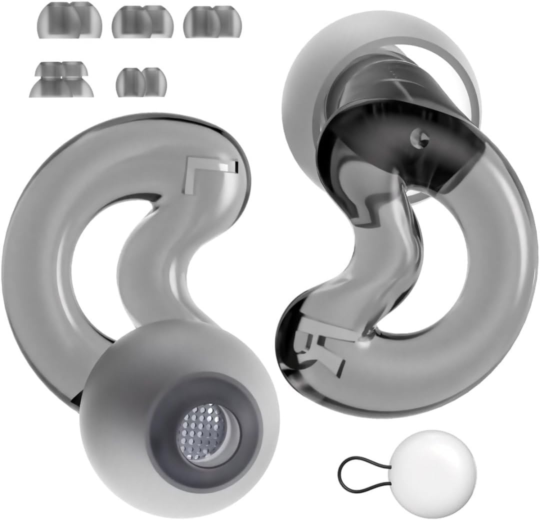 Ear Plugs for Noise Reduction - Discreet,Clear Speech Earplugs for Noise Sensitivity - 33dB Background Sound Relief Ear Stopper with Case for Overstimulated Parenting,Social Gathering,Work