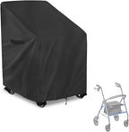 Waterproof Rollator Walkers Cover for Seniors, Folding Walker Accessories, Fits Rollators with Seat (Black)