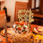 Happy Friends Giving Cake Topper, Funny Thanksgiving Turkey Cake Décor, Fall Thankful Friendsgiving Party Decorations Supplies