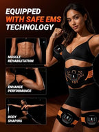 Electronic Muscle Stimulator 5-Piece Set, EMS Ab Machine - Fitness Apparatus Equipment Workout Equipment for Muscle Conditioning & Core Workout, Strength Training, Recovery Suitable for Men and Women
