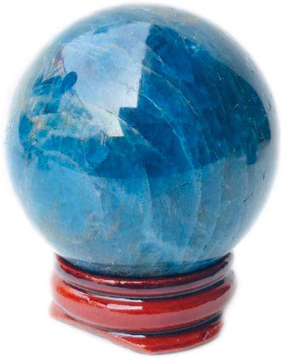 1pc 50MM New Natural Crystal Sphere Polished Energy Blue Apatite Crystal Balls for Home Decorative