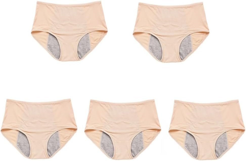 Leakproof Panties for Over 60#s with Incontinence-5 Pack Leakproof Ladies Underwear
