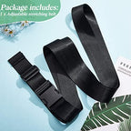 Extremity Mobilization Belt Manual Traction Mobility Strap Adjustable Fun Gait Belts for Stretching Yoga Leg Shoulder Exercise (Black)
