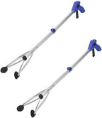 [New Version] 2 Pack Foldable Reacher Grabber Tool, Long 32" Foldable Extender Gripper Tool, Suction Cups for Precise Work, Claw Trash Garbage Picker, Garden Nabber, Mobility Aid Pick Up Tool
