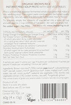 Clearspring Instant Organic Miso Veg Soup Paste 60 g (Pack of 4)