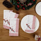 Avanti Linens - Napkin Set, Durable Polyester Cloth Napkins, Christmas Kitchen Essentials, Set of 4 (Nutcracker Candy, 18" x 18")