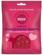 Biona Organic Vegan Pomegranate Hearts 75g-10 Pack