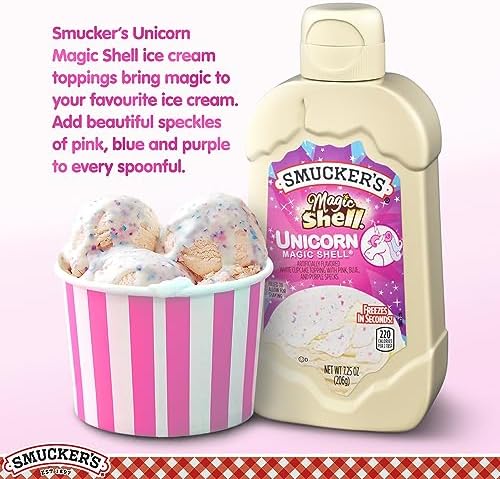 Smuckers Unicorn Magic Shell Smucker`s Topping Freezes In Seconds (1) 7.25 oz Bottle