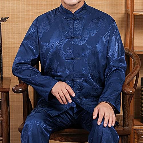 Kung Fu Uniform for Men Shirt Suit Chinese Traditional Tang Hanfu Martial Arts Wing Chun Tai Chi Training Cloth Pants