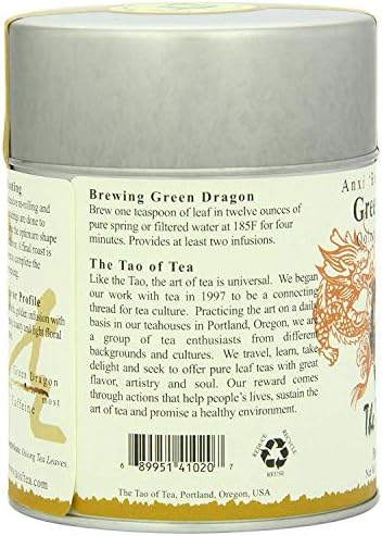 The Tao of Tea, Green Dragon Oolong Tea, Loose Leaf, 3.5 Ounce Tin