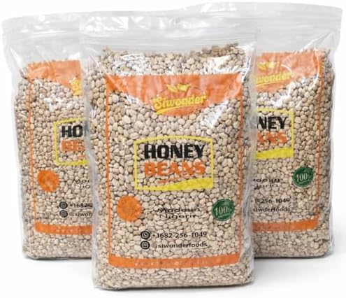 Honey Beans (Ewa Oloyin) by Siwonder Foods in 10lbs. /160oz..; Offers a quality, easy-to-cook West African honey beans, perfect for authentic dishes like Akara, Moi-Moi, and Gbegiri. (160 oz)