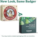 Badger Shaving Soap Puck, Organic Moisturizing Shave Soap Bar, Rich Lasting Lather, Light Natural Scent, Plastic Free & Vegan Shave Soap for Men & Women, 3.15 oz Bar
