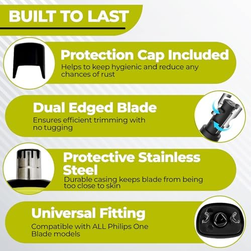 Nose, Ear & Eyebrow Trimmer Replacement Attachment - 1 Pack - Compatible With All One Blade Models - Made With Long Lasting Washable Dual Edged Blades - Gifts For Men