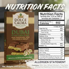 Dolce Calma Dubai Chocolate Bar Milk (200g / 7oz) – Viral Authentic Handmade Belgian Chocolate with Turkish Pistachio & Crispy Kataifi, Premium Quality Candy, Luxury Cream Kunafa Filling, No Palm Oil