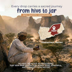 Honoor Authentic Yemeni Sidr Honey – Raw, Unpasteurised, & Unfiltered | Premium Summer Harvest Sidr (Jujube Ziziphus) Honey from Hadramaut Yemen | 100% Pure & Natural Honey in Glass Jar, 7.5oz / 200g