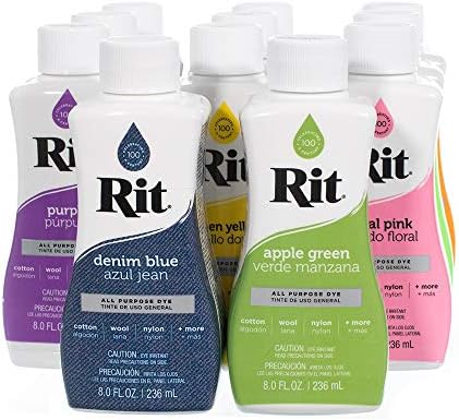 Rit Dye – 8 Oz. Liquid Fabric Dye for Clothing, Décor, and Crafts – Sunshine Orange (1 Pack)