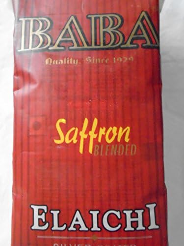 Baba Silver Coated Elaichi Saffron Blended 81 Pouch 0.179 gram each (Mouth Freshener | Flavoured Cardamom Seeds) (1)