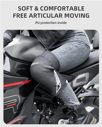 ROCKBROS Motorcycle Knee Pad Winter Leg Warmer Windproof Knee Warm Pad with EVA Protector for Motorcycle Skiing Snowmobile