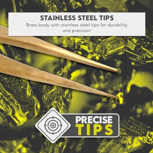SE Antimagnetic Brass Tweezers Watchmakers Precision Repair Tool #AA - AA-BRASS