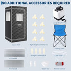 Portable Steam Sauna Tent for Home, Sauna Box Portable Explosion Zroof Zip,99 Mins Timer, 4L 1500W Steamer, Sauna Tent with 600D Encrypted Fibre, Quick Heat-Up Foldable for Home, Indoor Spa（Grey）