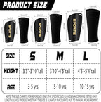Syhood Soccer Shin Guards for Kids Youth Teens Adults Shin Pads and Sock Sleeves for 3-15 Years Old Children Boys Girls Protection Gear EVA Cushion Protection for Soccer Football Game