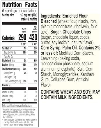 Betty Crocker Chocolate Chip Muffin and Quick Bread Mix, 14.75 oz