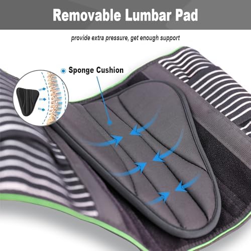 YAHA Back Brace for Lower Back Pain Relief for Women/Men with Lumbar Pad, Back Support Belt with 7 Stays for Heavy Lifting, Sedentariness, Breathable Lumbar Support for Herniated Disc, Sciatica - XL