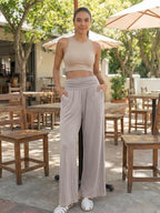 ODODOS Women's Wide Leg Palazzo Lounge Pants with Pockets Light Weight Loose Comfy Casual Pajama Pants-26/28/30"/32" Inseam