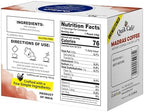 QuikCafé Madras Unsweetened Coffee – 10 Count, Instant Herbal Blend with Natural Ingredients, Caffeine-Light, Preservative-Free – Just Add Hot Water