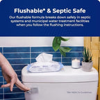 Squatty Potty Flushable Wipes - 6 Pack (300 Total Wipes) - 99% Water & Plant-Based - Green Tea, Cucumber & Aloe Spa Scent - pH Balanced - Septic Safe Adult Wet Wipes