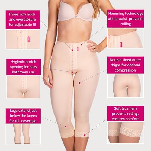 LIPOELASTIC TD Variant Post-Operative Compression Garment – Ideal for Liposuction of Tummy, HIPS, Thighs, Buttocks & Knees