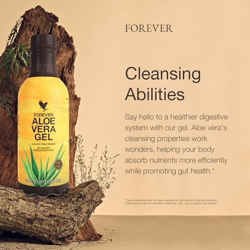 Forever Living - Forever Aloe Vera Gel - 99.7% Pure Inner Leaf Aloe Vera Juice - Preservative-Free - 33.8 fl oz (Pack of 2)