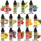 Food Flavoring Oil - 14 Flavors of Pure Natural Liquid Lip Gloss Flavoring Oil, Concentrated Candy Flavors for Baking & Cooking, Lip Balm, Drinks, Soap and Slime Making, Water & Oil Soluble - 0.25 Fl Oz (6ml) Bottles