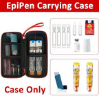 EpiPen Carry Case, Hard Emergency Medical Bag with Carabiner-for 2 EpiPens, Asthma Inhaler, Auvi-Q,Eye Drops,Anti-Histamine,Allergy Medication,Diabetes Travel Case for Adults and Kids