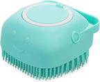 Pet Bath Massage Brush Puppy Dog Cat Grooming Cleaning Soft (Blue)