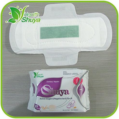 SHUYA Patented Anion Regular&Overnight Pads and Panty Liners Combination Suit Packaging with Free Testing Gift, Mint Herbal Scented-68Count (Pack of 5)