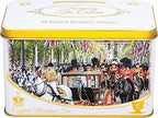New English Teas Trooping The Colour Tea Tin with 40 English Breakfast Teabags, Queen Elizabeth II