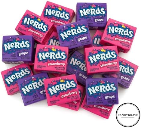 Wonka Nerds Gummy Clusters - Grape & Strawberry - 1 lbs Individually Mini Candy Boxes - Valentines & Easter Treat Pack - Classic & Delicious Gummy Candy for Movie Nights, Birthdays, Pantry