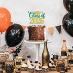Class of 2026 Cake Topper, Congrats Grad, Congratulations/You Did It, 2026 High School College Graduation Party Decorations Supplies, Green and Gold Glitter